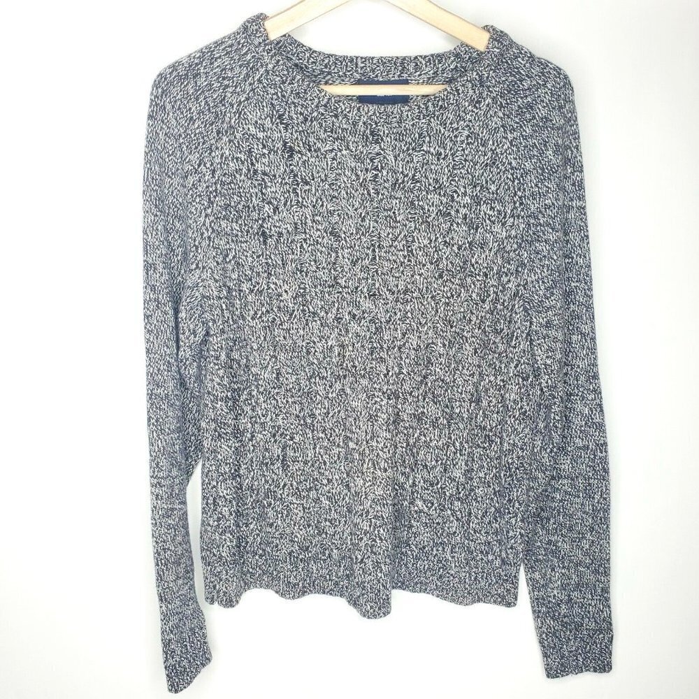 Lands End Drifter Sweater Size Large Petite Black Marled